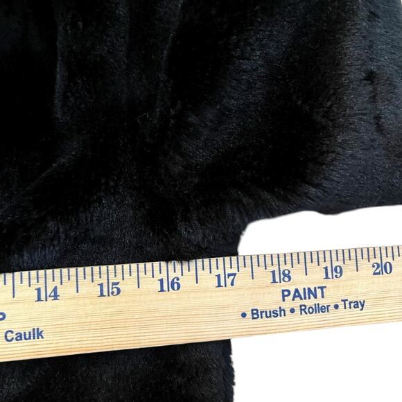 Y2K Forever 21 Faux Fur Bolero Jacket Small Black Short Sleeve Topper Coquette - Picture 11 of 11